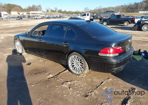 2007 BMW 750Li из США, поврежденный, VIN WBAHN83517DT65412